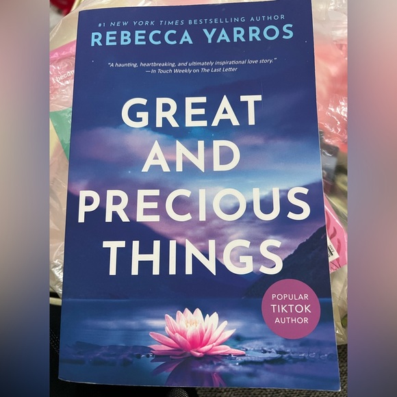 rebecca yarros Other - 'Great and Precious Things' Book - Blue Cover